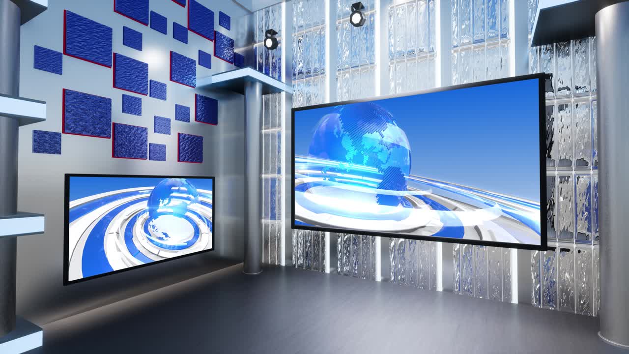 3D 가상 TV 스튜디오 뉴스