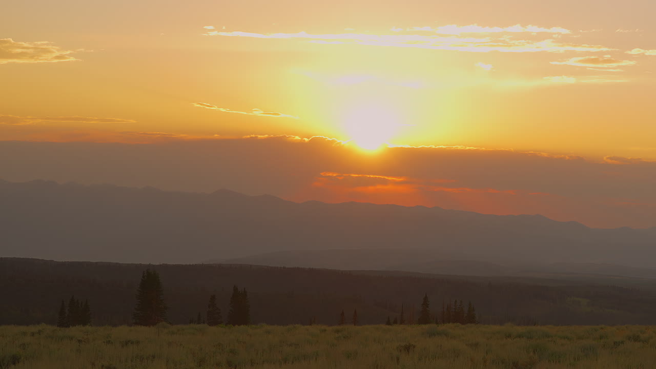 Sunset To Night Mountain View Timelapse