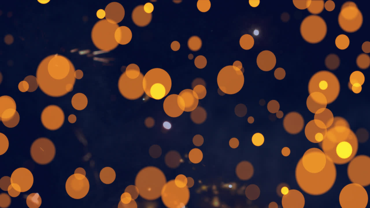 animación de puntos de luz sobre un fondo negro