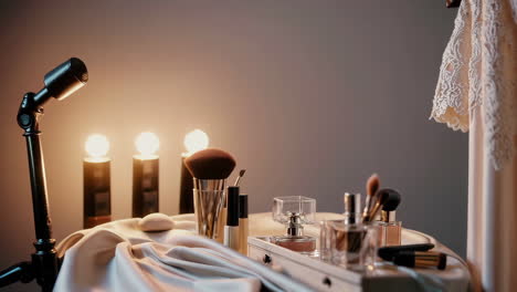 bridal preparation: makeup and dress
