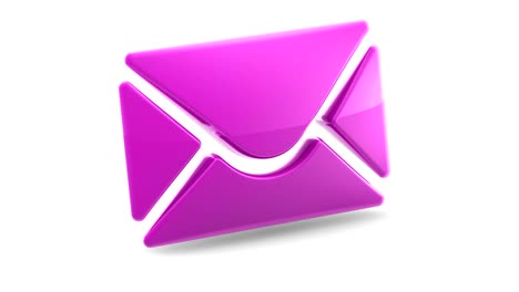 e-mail icon. looping footage has 4k resolution.