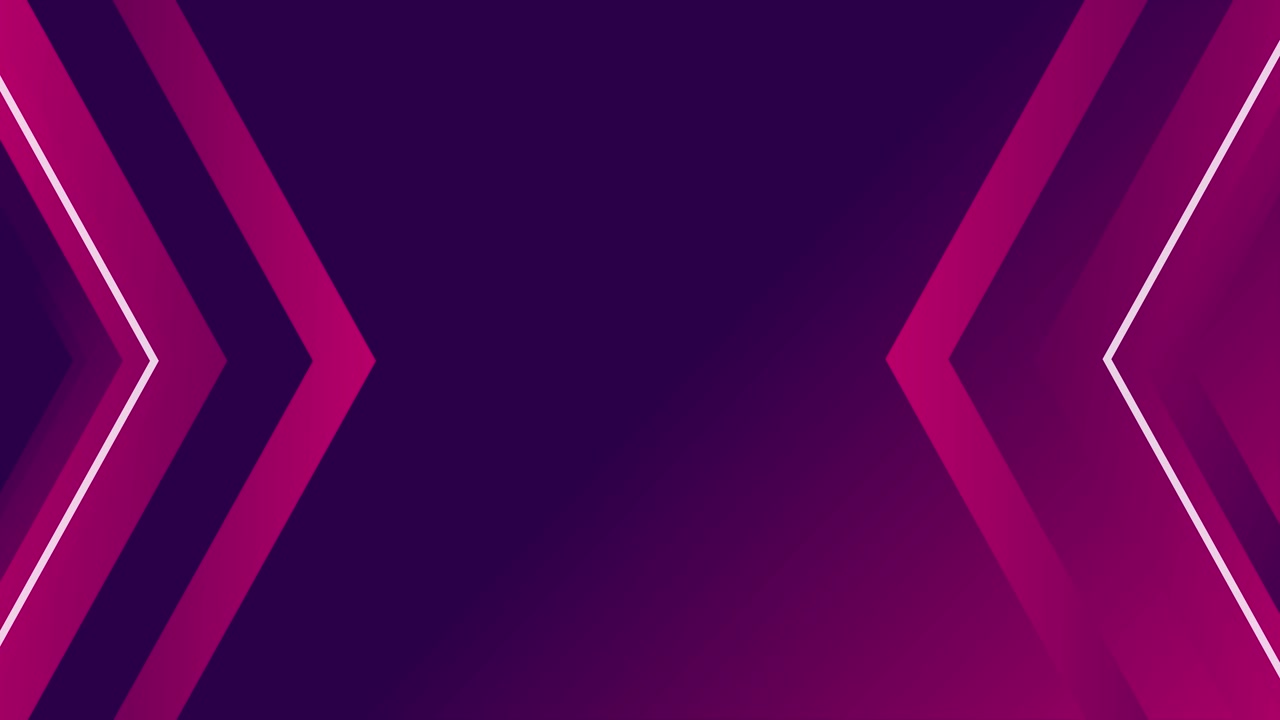 Ciclo continuo di frecce geometriche astratte su gradiente viola magenta