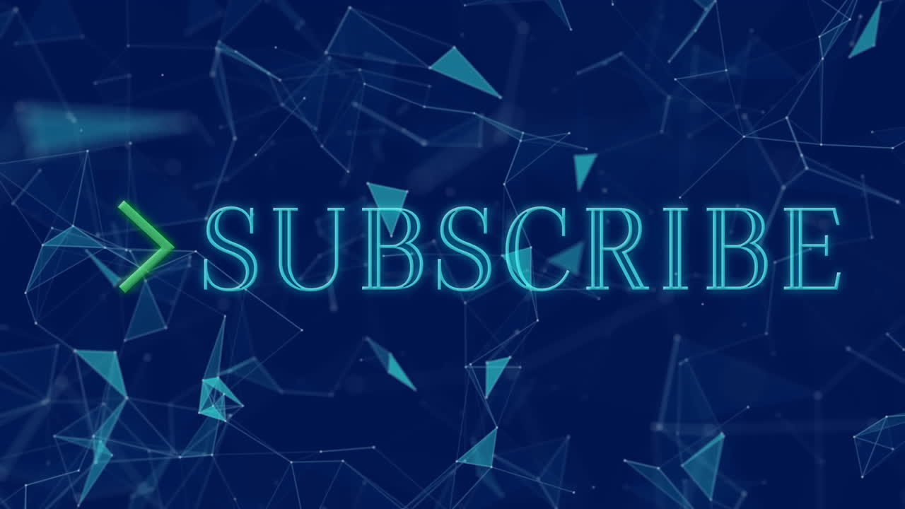 animación del texto de suscripción que parpadea sobre las conexiones