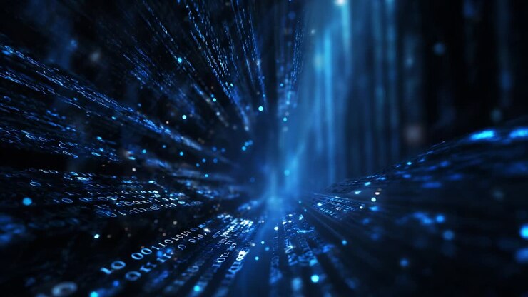 Abstract Digital Binary Code Tunnel