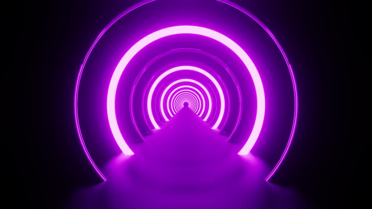 anillo de neón púrpura viaje espacial fondo túnel vj bucle