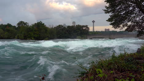 a view of the rapids on the niagara river just above the niagara falls