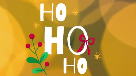 animation of christmas greetings text over christmas decoration