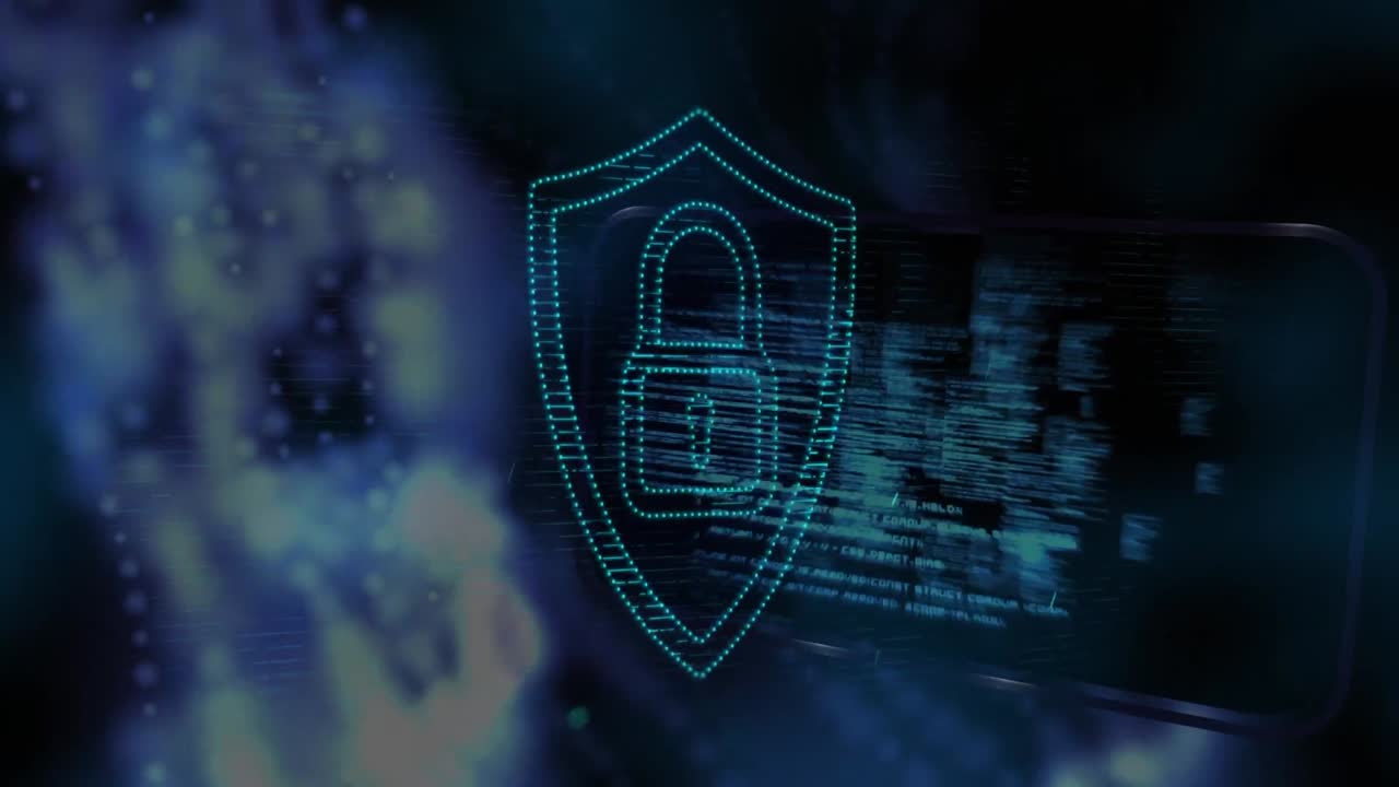 animación del candado de seguridad y procesamiento de datos