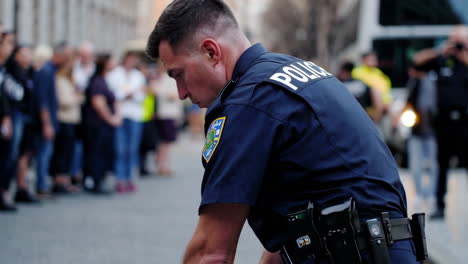 Police Officer on Scene During Protest