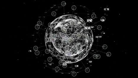 Global-network-connections-and-data-points-animation-over-black-background