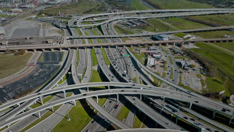 large multilane highway interchange