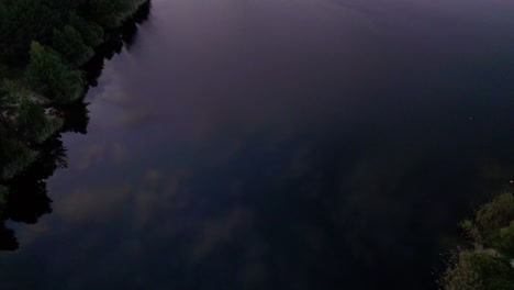 vista aérea del gran río cerca de las dunas y el bosque