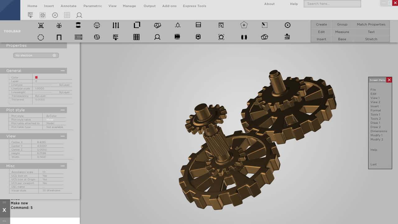 3D Model of Interlocking Gears