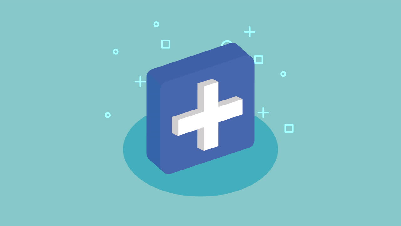 3D Plus Sign Icon