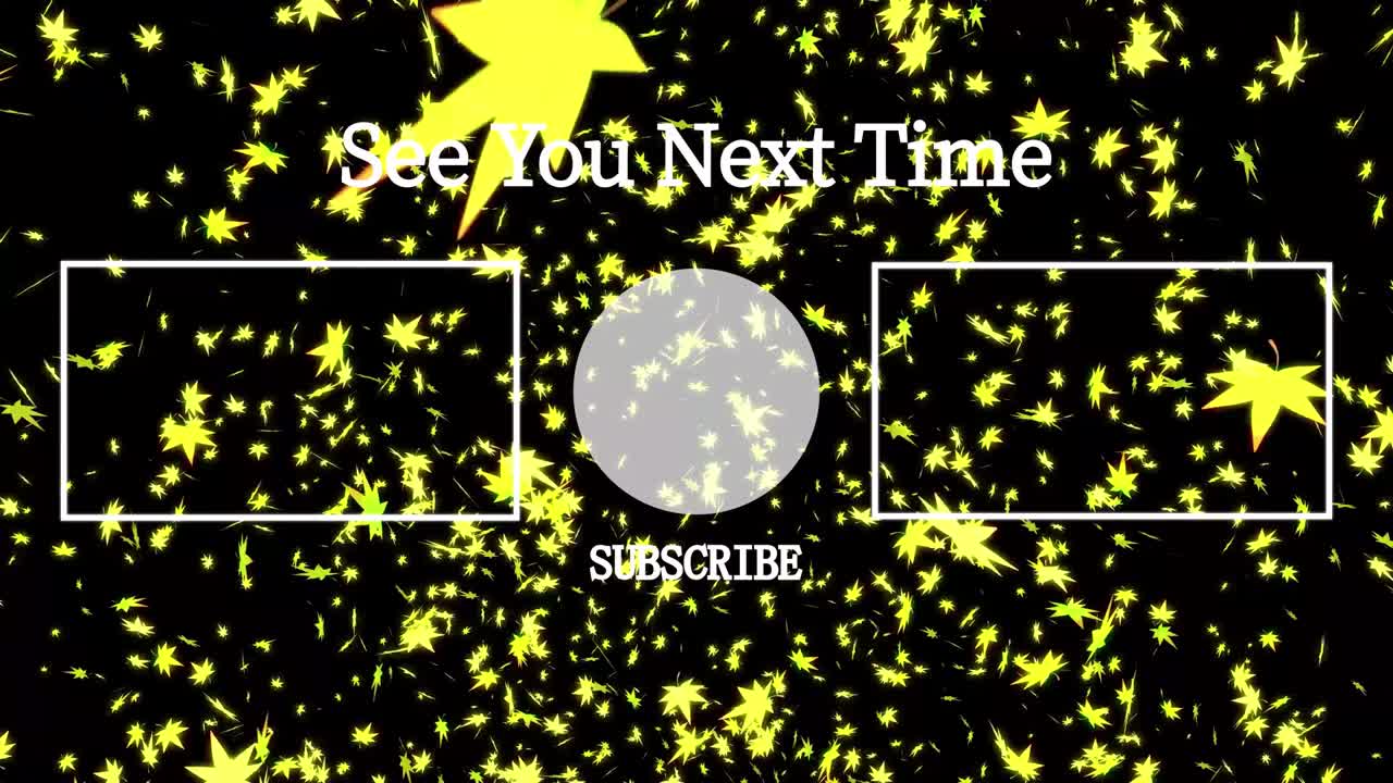 가을 잎 입자 유튜브 엔드 카드 엔딩 스크린 모션 그래픽