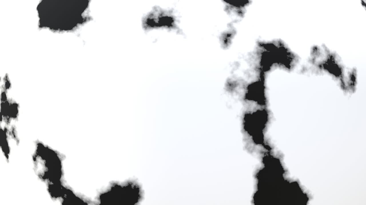 bucle de apertura de revelación de humo blanco y negro