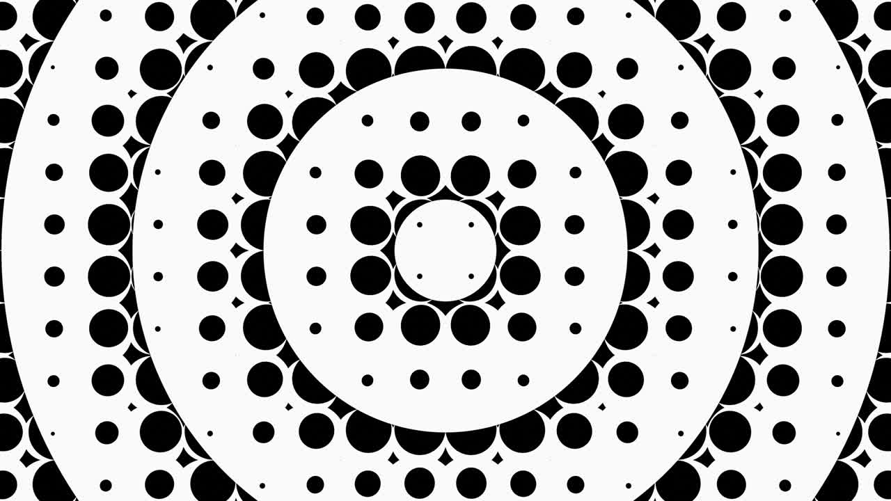 transición circular abstracta o ondas circulares de pequeños círculos