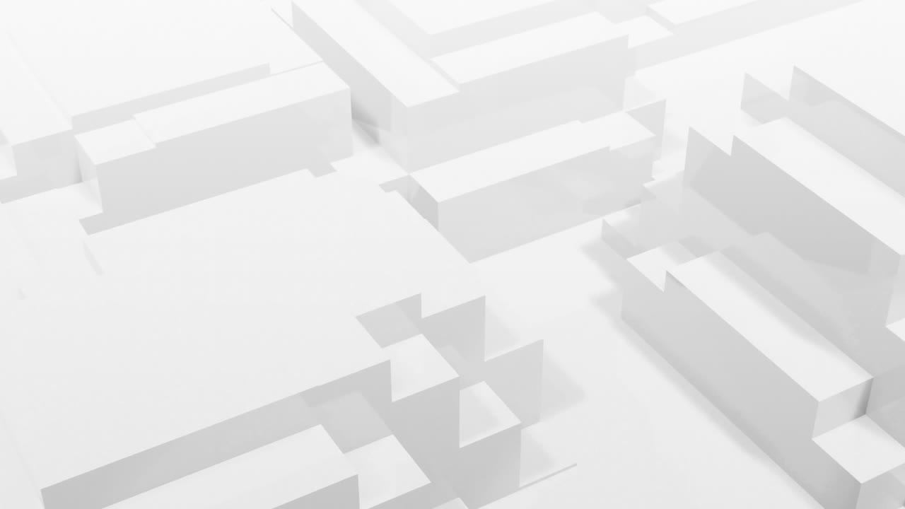 3D blocks moving against white background