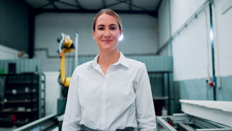 woman engineer in a modern manufacturing facility