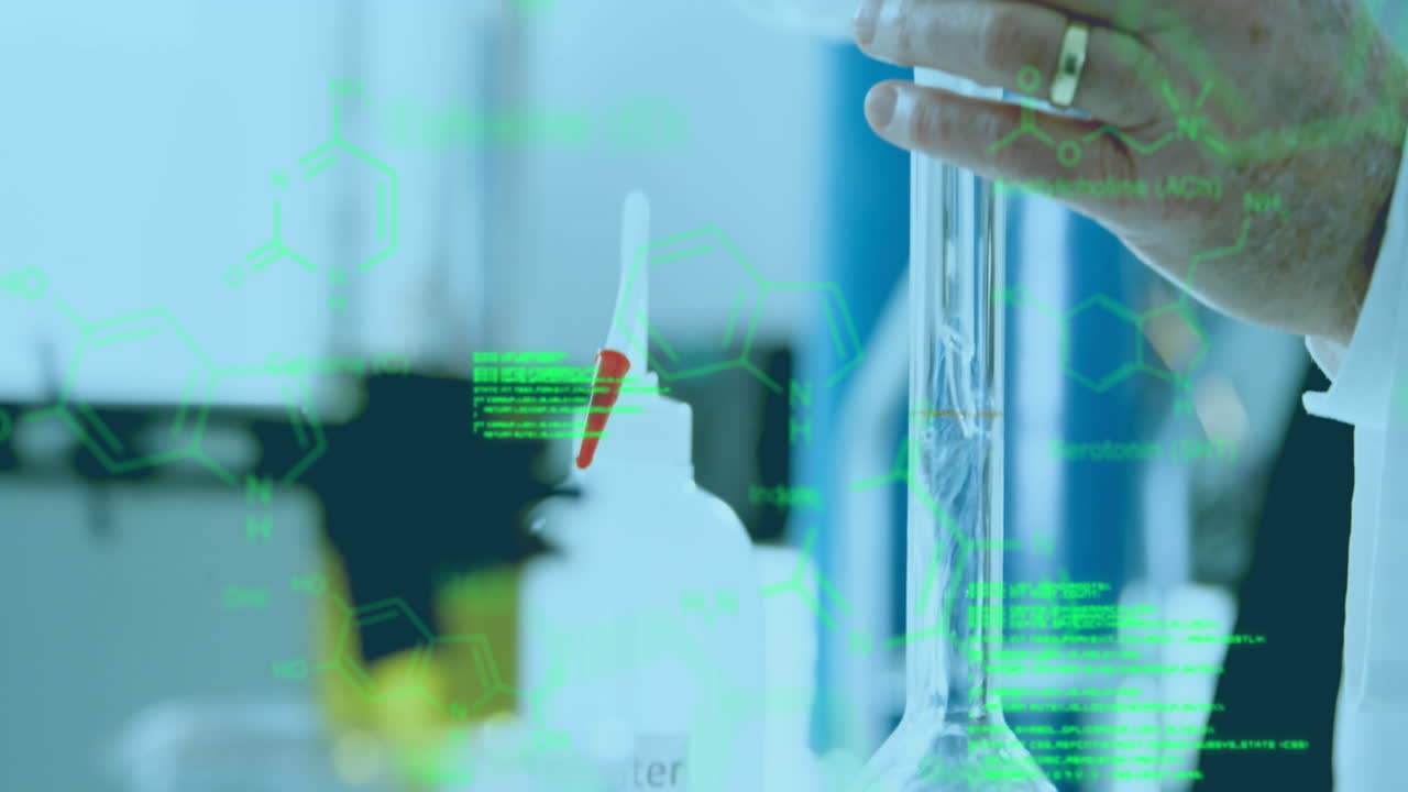 procesamiento de datos médicos contra el científico que trabaja en el laboratorio