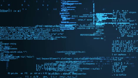 animation of digital data processing over black background