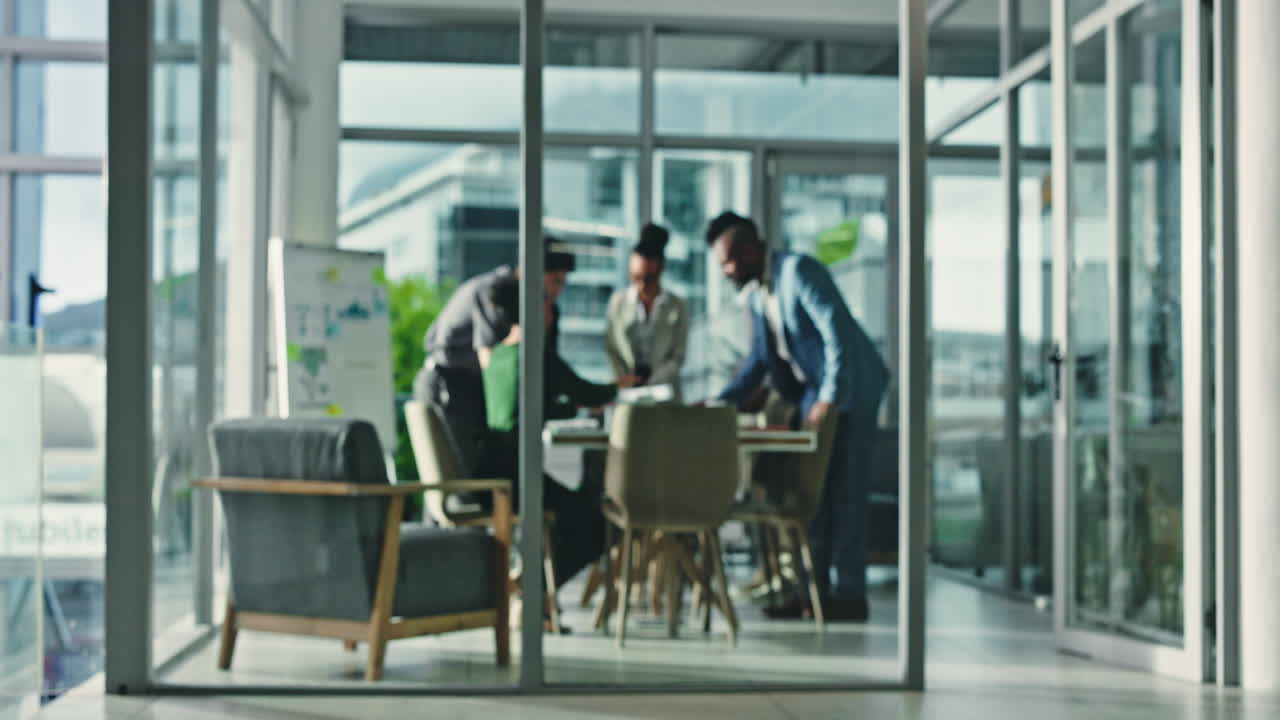 Business Meeting in Modern Office
