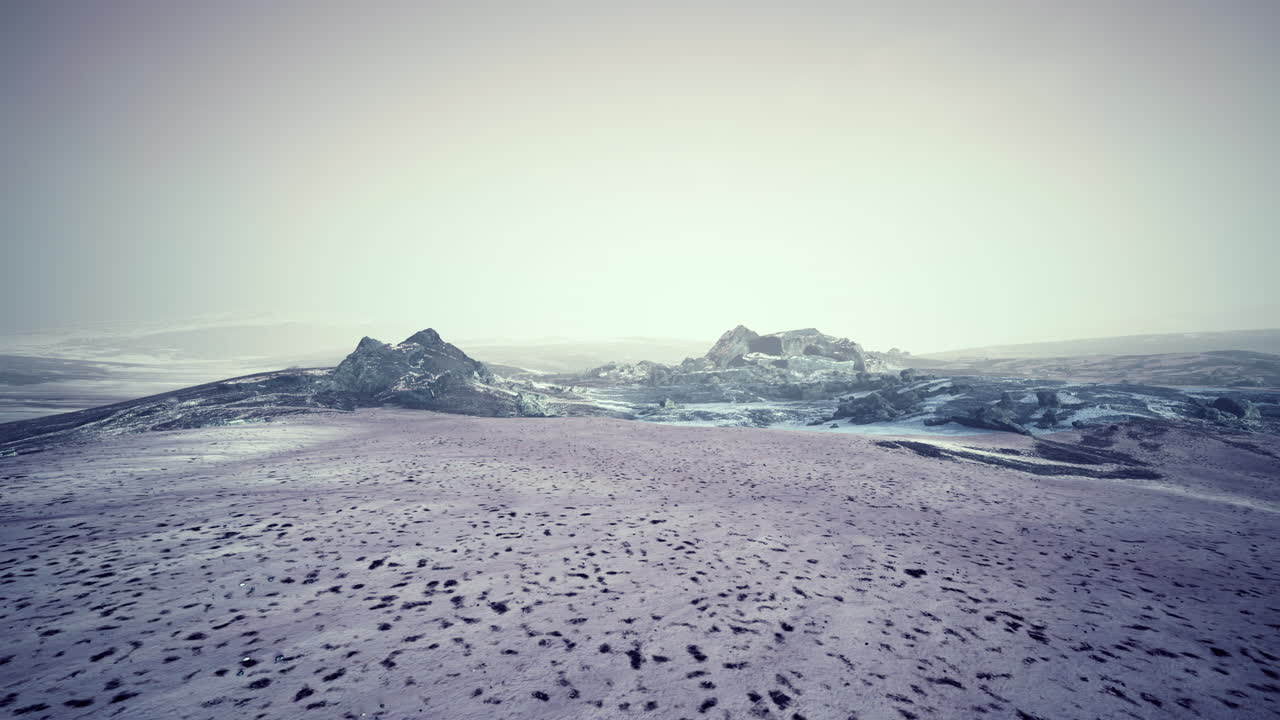 Vast and Barren Cold Desert Landscape