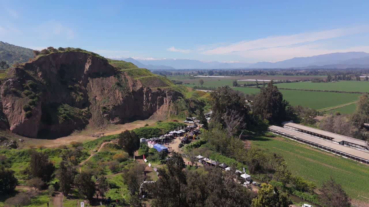 The magic of spring: Chile's hills turn green, metropolitan region, country of Chile