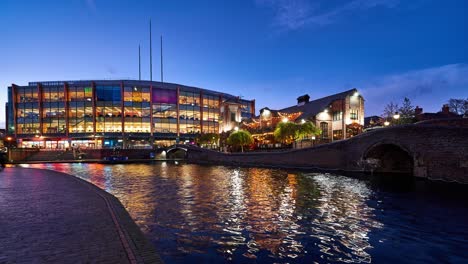 Timelapse-De-La-Ciudad-De-La-Noche-De-Birmingham