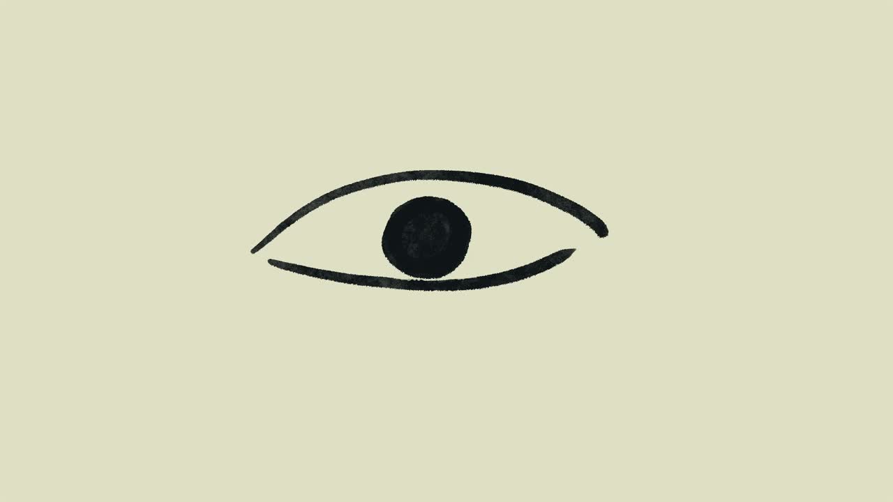 Tears falling from eye, 2D animation | Premium Stock Video Footage