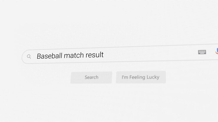 Searching for Baseball match result on Internet browser