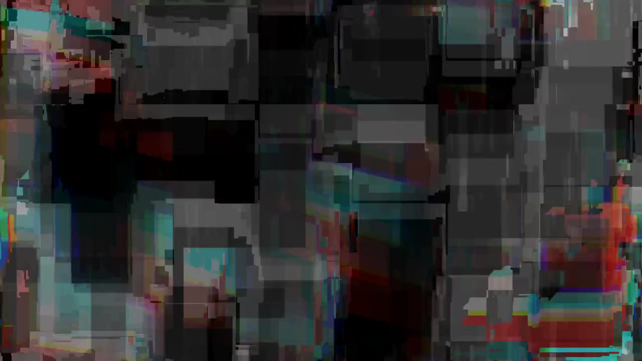 Distorted television screen