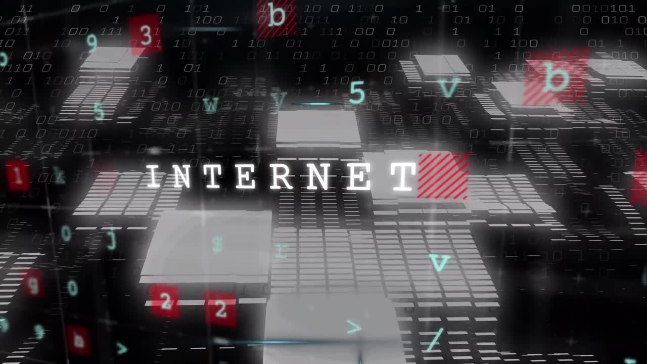 검은색 배경에 데이터 처리의 애니메이션