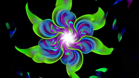 vibrant glowing abstract floral designs