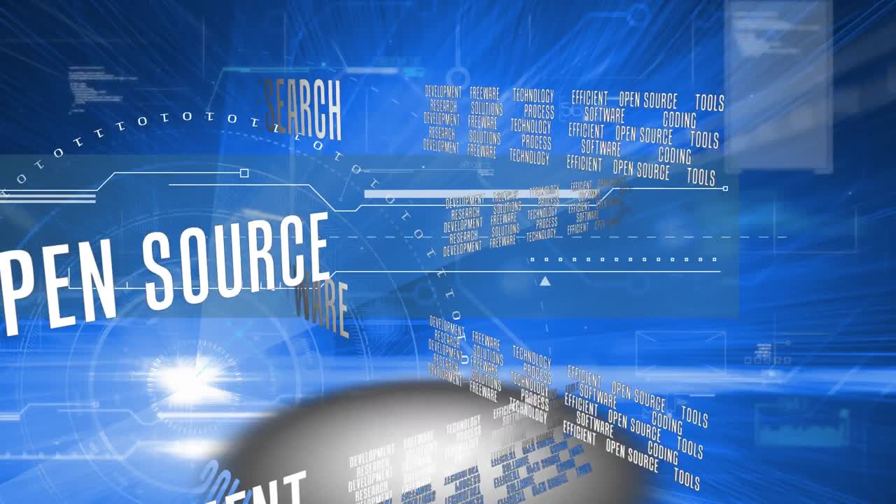 데이터 처리 및 연결 네트워크와 함께 지구 범위의 애니메이션