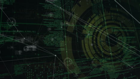 animation of digital data forming complex network patterns and structures