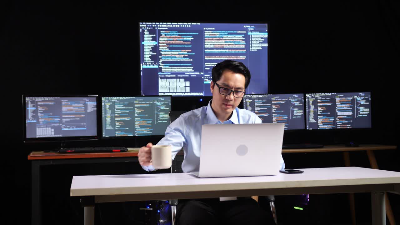 programador trabajando en código