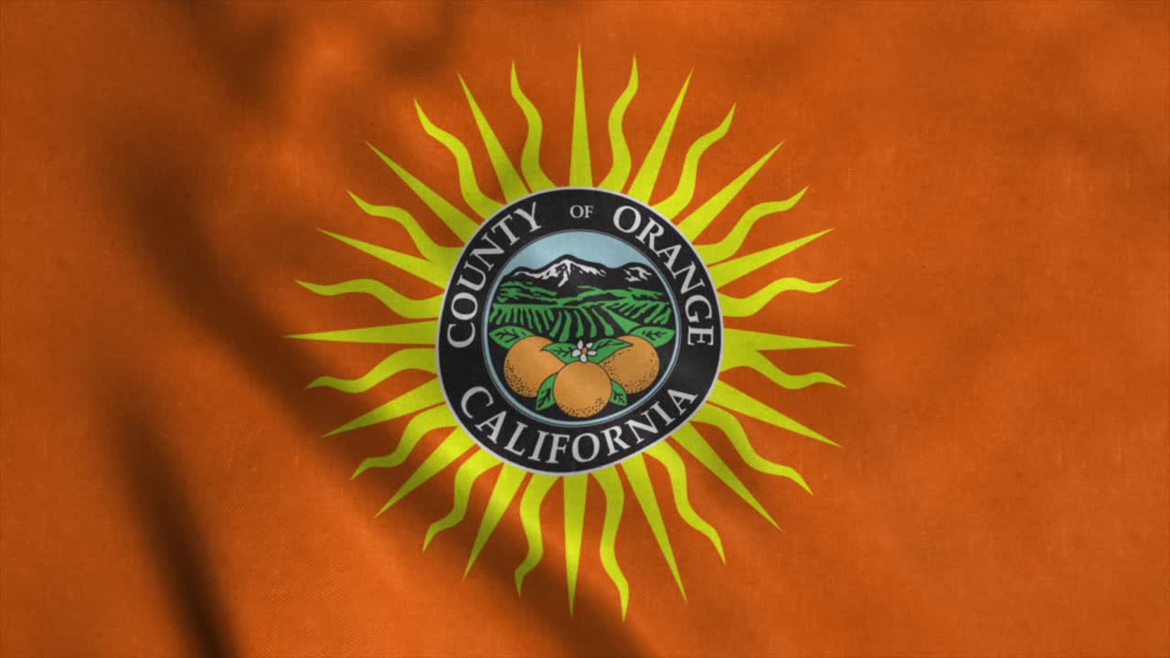bandera del condado de orange, estado de california, estados unidos de américa