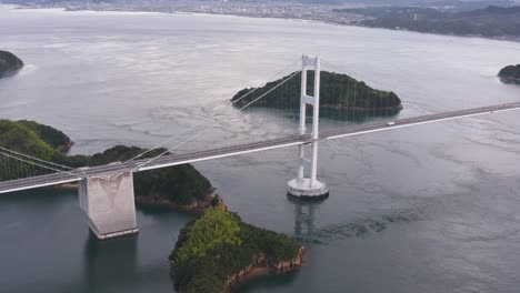 kurushima kaikyo, cars travel along world's largest bridge