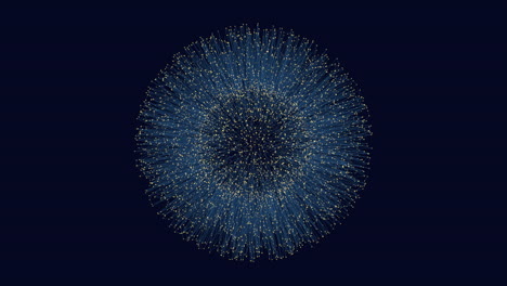 shimmering metallic 3d circle composed of small dots