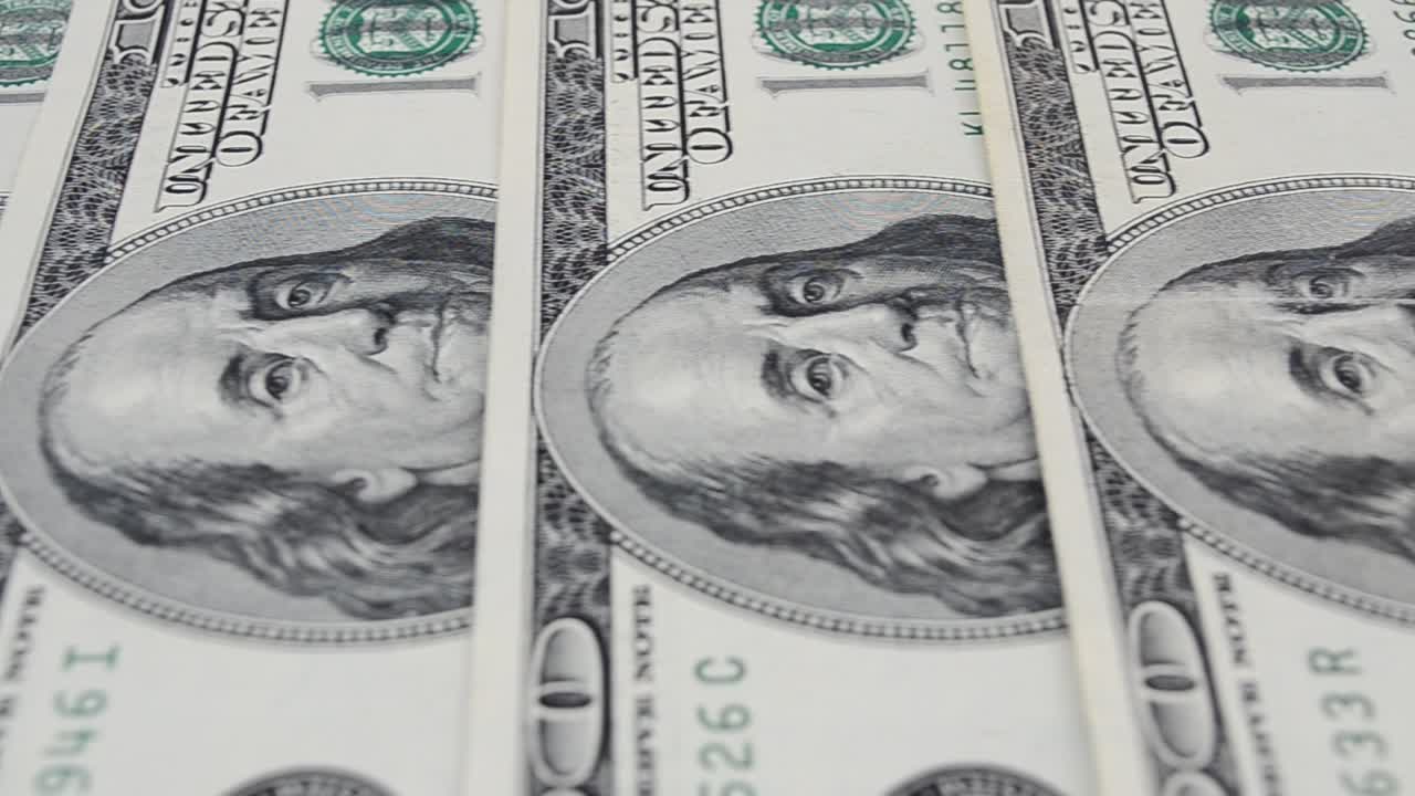 Banconota degli Stati Uniti. Riprese di denaro.