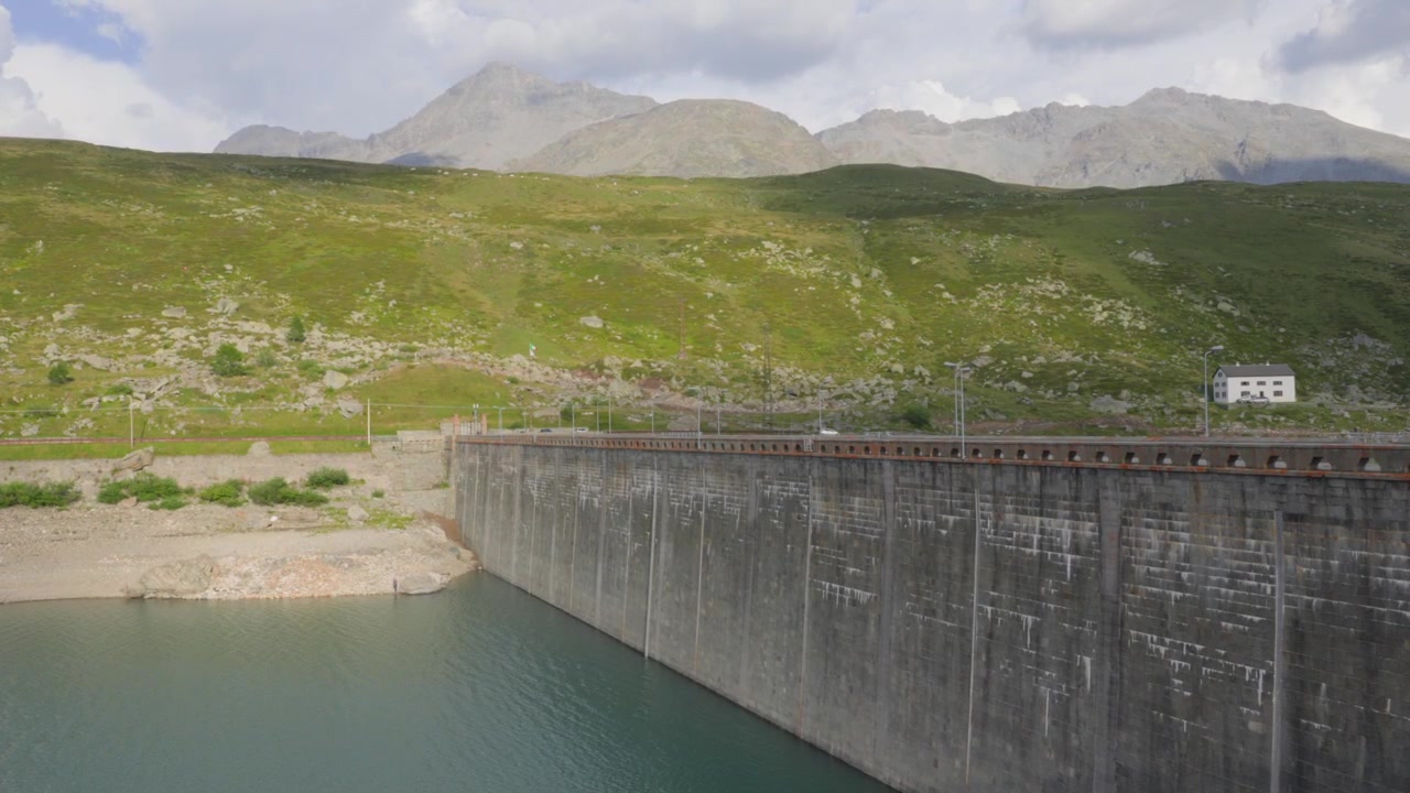 Lago di Montespluga Montespluga Dam reservoir in the Lombardy region of Italy