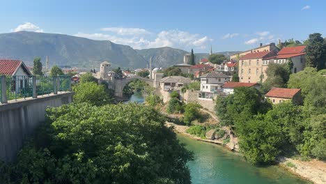 mostar old town city bridge bosnia and herzegovina balkan balkans country stari most