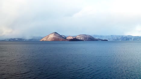 vista aérea del lago toya