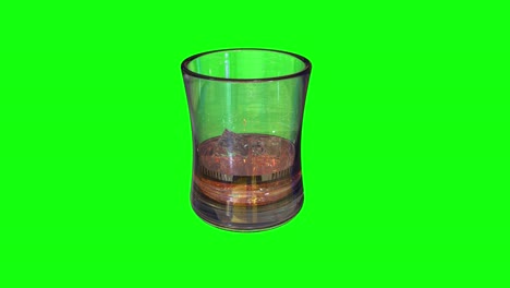 8 animaciones de una copa de whisky en 3d