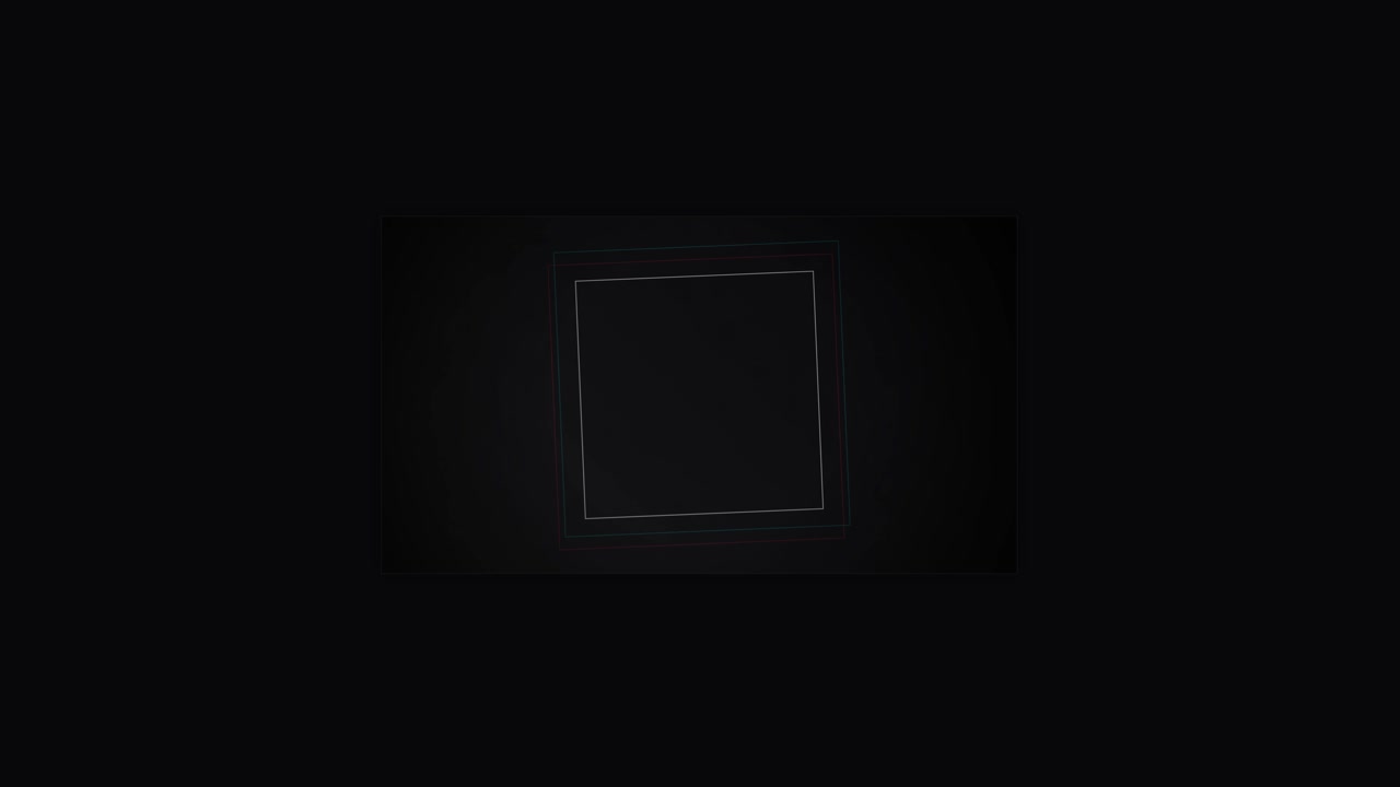 Abstract Rotating Square Frame Animation on Dark Background