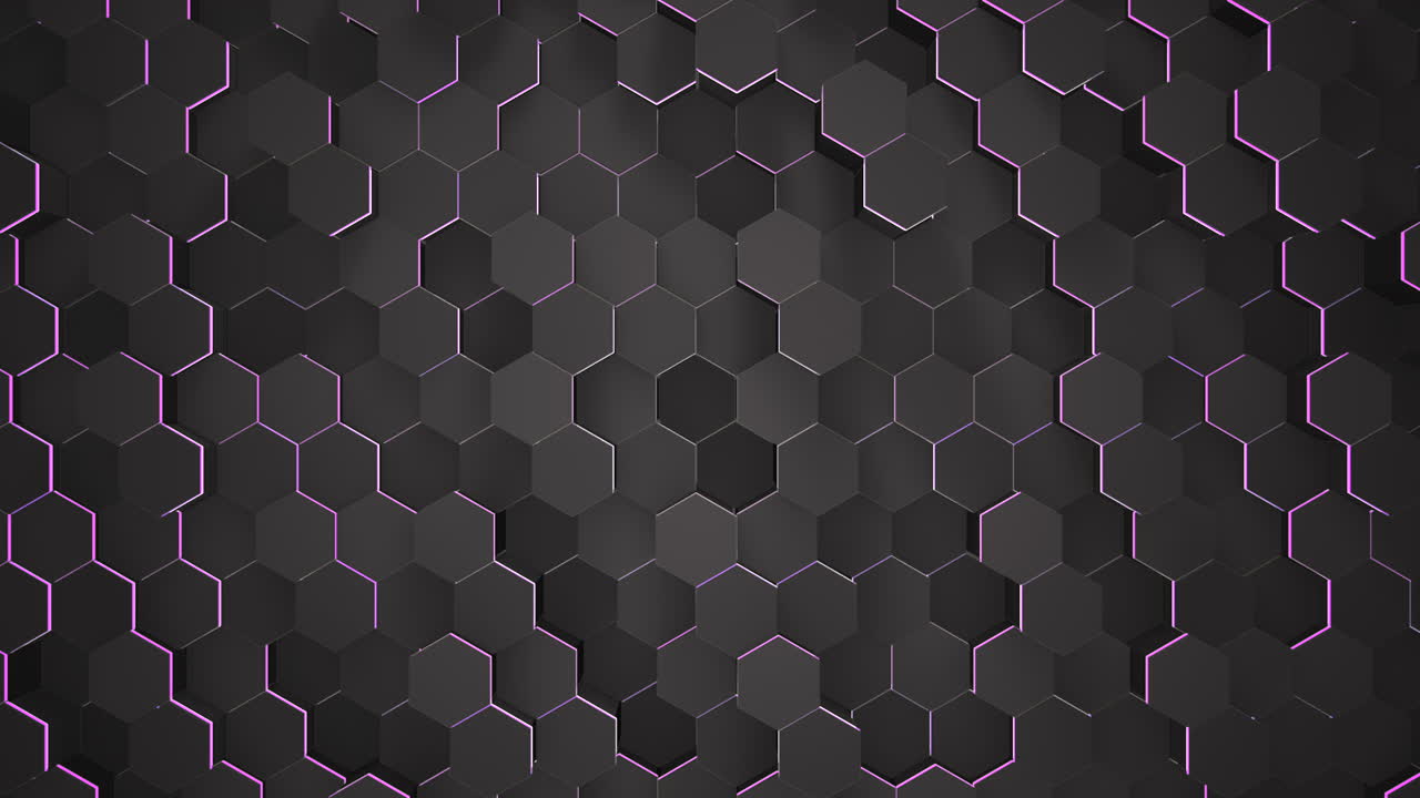 fondo de cuadrícula hexagonal negro oscuro de movimiento 42