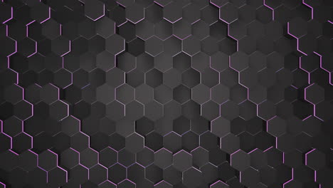 fondo de cuadrícula hexagonal negro oscuro de movimiento 42
