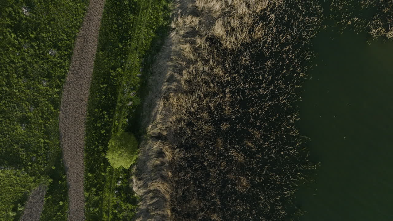 vista superior del lago tabatskuri cerca de la reserva ktsia-tabatskuri en mtskheta, georgia