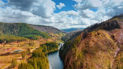landscapes of american nature aerial view. summer mountains scenery.